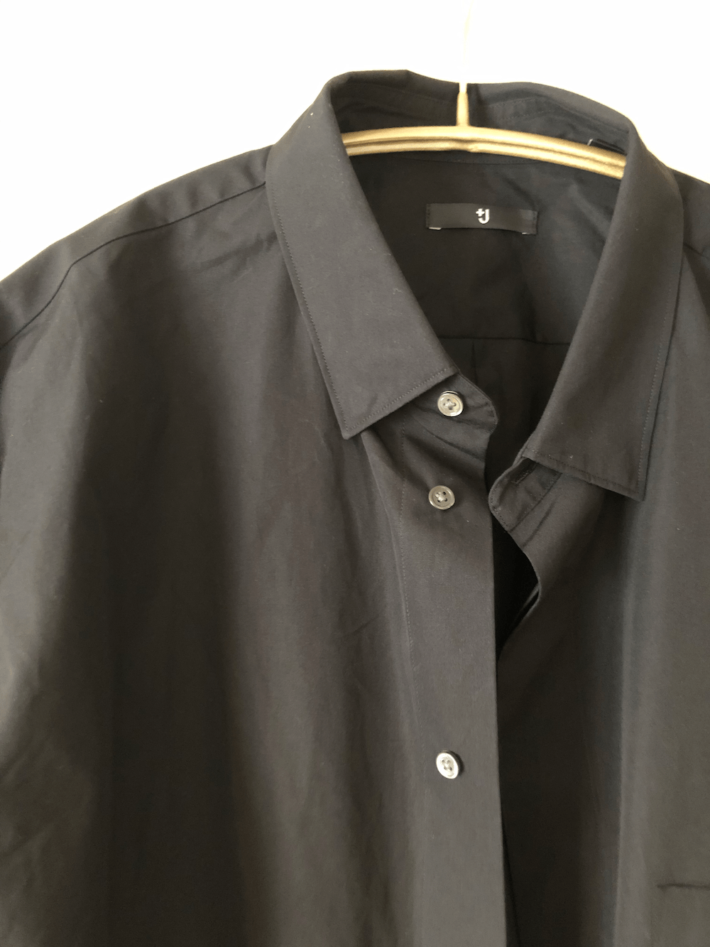 スーピマコットン オーバーサイズシャツ (長袖)黒